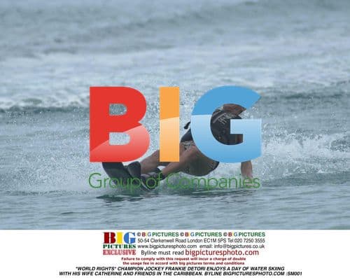 Frankie Detori Water Skiing in Caribbean