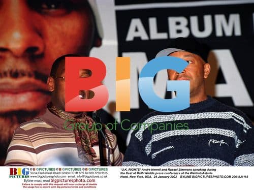 Andre Herrell and Russel Simmons at press conference