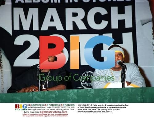 R. Kelly and Jay Z at Best of Both Worlds press conference