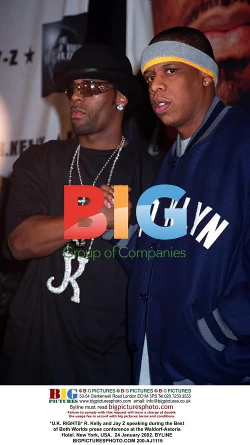 R. Kelly and Jay Z at Best of Both Worlds press conference