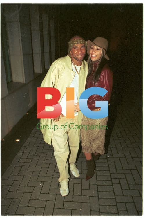 Goldie and girlfriend leave London Met Bar