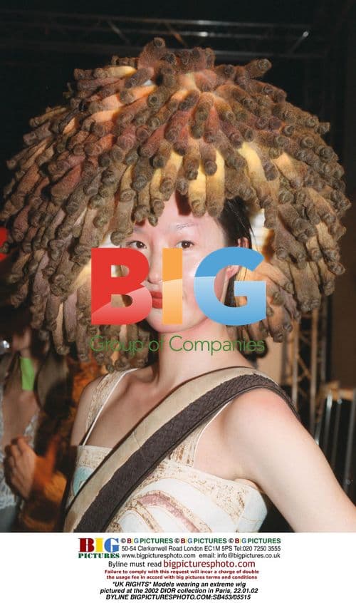 Models in Extreme Wigs at Dior Show