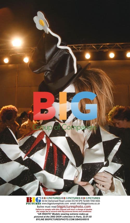 Models in Extreme Make-up at DIOR Collection