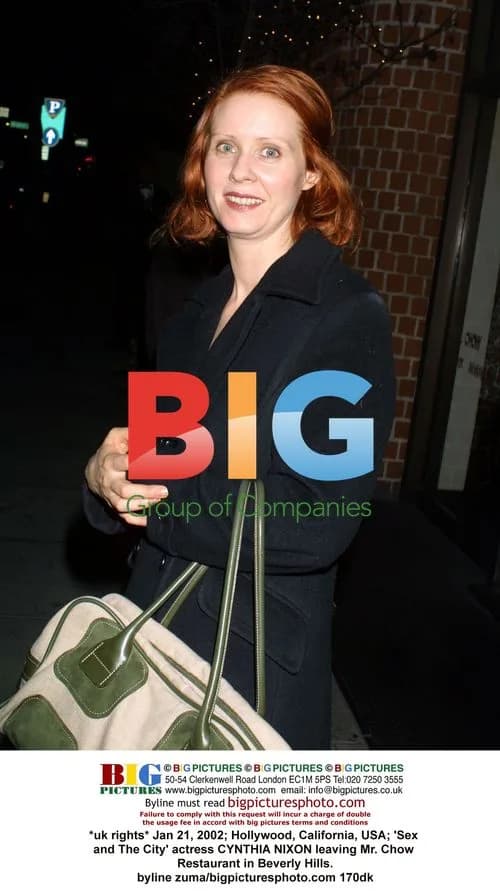 Cynthia Nixon Leaving Mr. Chow in Beverly Hills