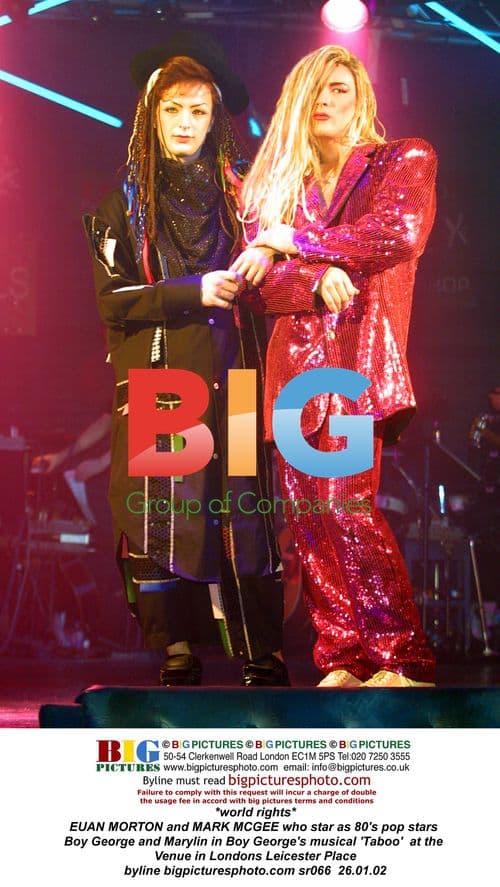 Euan Morton and Mark McGee as Boy George and Marylin in Taboo