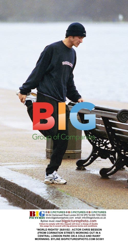 Chris Besson Works Out in London Park