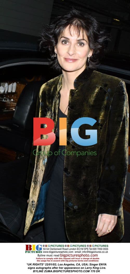 Singer ENYA signs autographs after Larry King Live