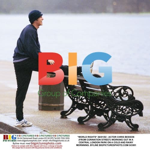 Actor Chris Besson Exercising in London