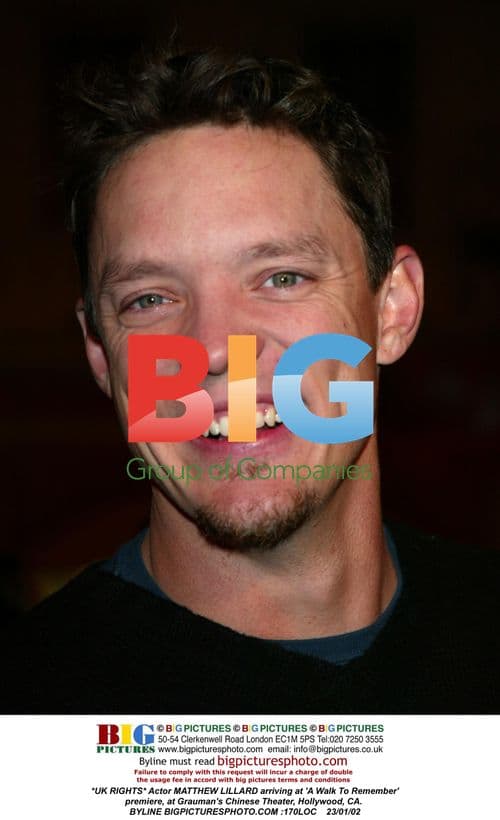 MATTHEW LILLARD at 'A Walk To Remember' premiere