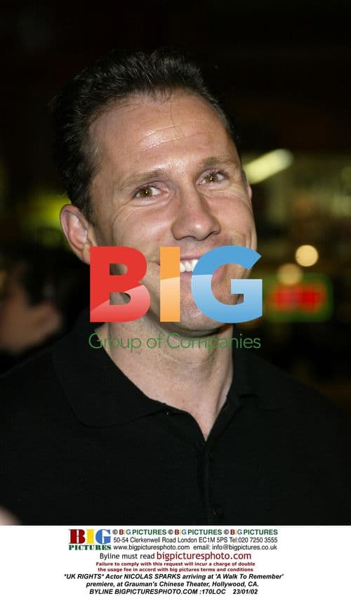 NICOLAS SPARKS at 'A Walk To Remember' premiere