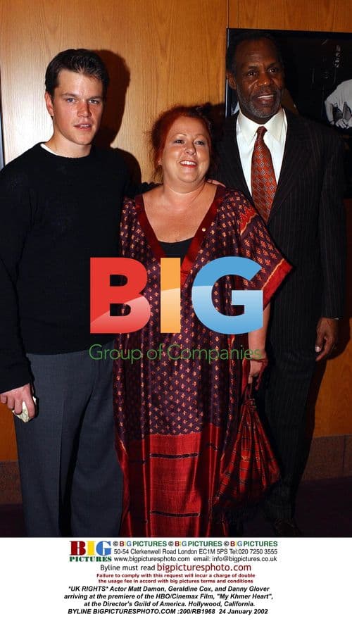 Matt Damon, Geraldine Cox, and Danny Glover at "My Khmer Heart" Premiere