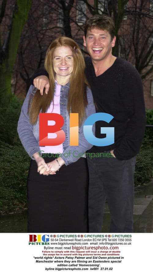 Patsy Palmer and Sid Owen filming Eastenders special