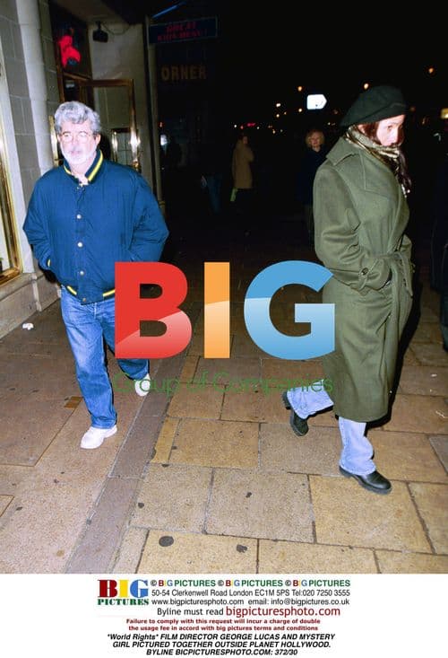 George Lucas and Mystery Girl at Planet Hollywood