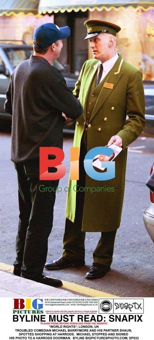 Michael Barrymore and Partner Shopping at Harrods