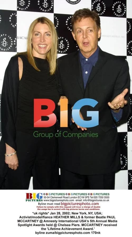 Paul McCartney & Heather Mills at Amnesty Intl. Awards