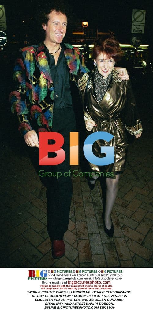 Queen's Brian May and Actress Anita Dobson at "Taboo" Premiere