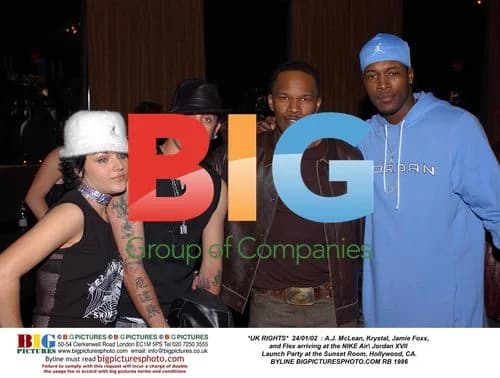 A.J. McLean, Krystal, Jamie Foxx at NIKE Air Jordan XVII Launch