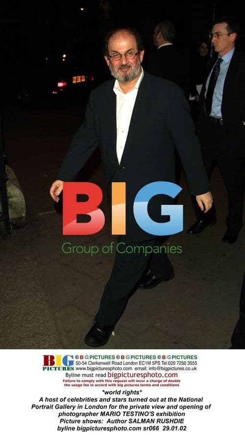 Salman Rushdie at Testino Gallery Opening