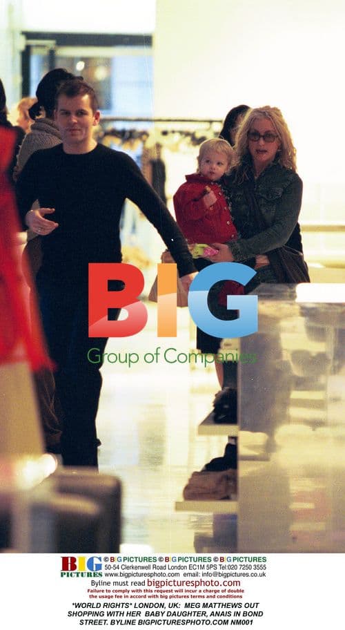 Meg Matthews shops with daughter Anais