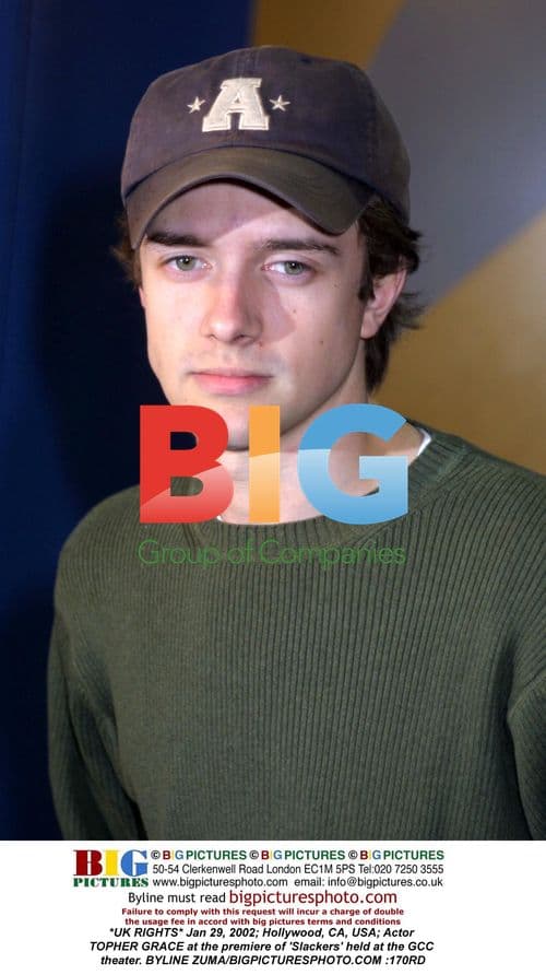 TOPHER GRACE at 'Slackers' premiere