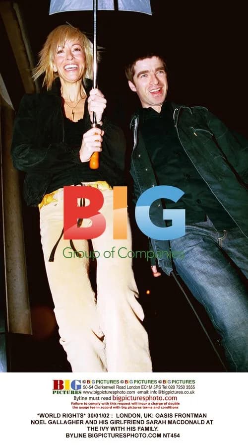 Noel Gallagher and Sarah Macdonald at The Ivy