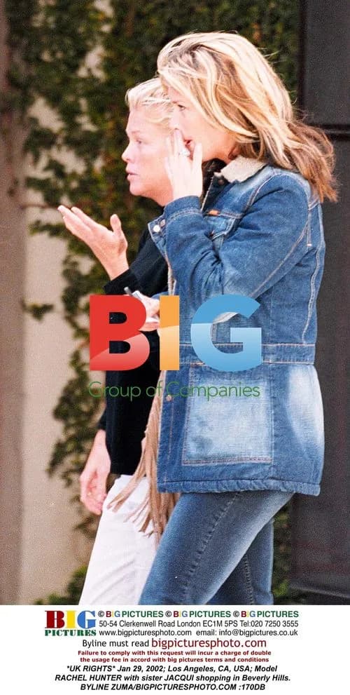 Rachel Hunter and sister Jacqui shopping in Beverly Hills