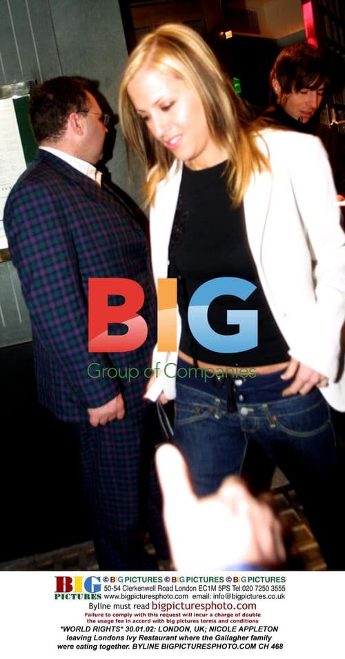 Nicole Appleton leaves Ivy Restaurant