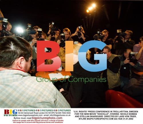 Dogville movie press conference in Trollhättan, Sweden