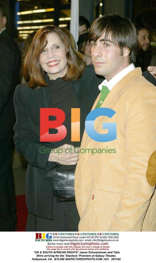 Jason Schwartzman and Talia Shire at 'Slackers' Premiere