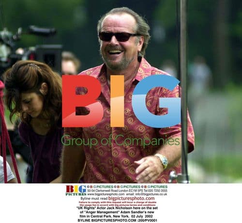 Jack Nicholson on set of "Anger Management"