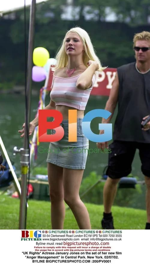 January Jones on set of "Anger Management"