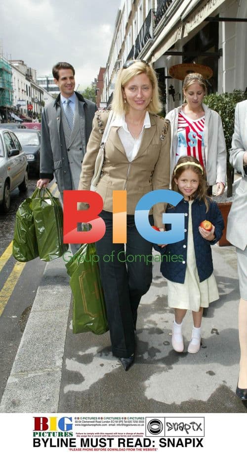 PRINCE PAVLOS, MARIE CHANTAL and family leaving London restaurant