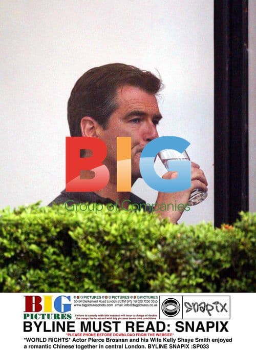 Pierce Brosnan and wife Kelly Shaye Smith in London