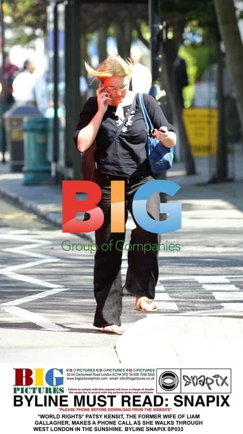 Patsy Kensit Makes Phone Call in West London