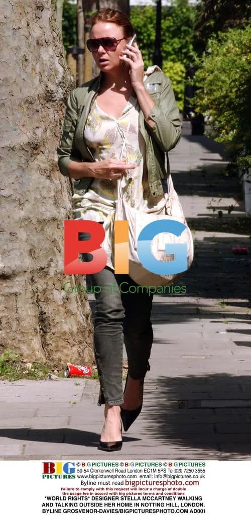 Designer Stella McCartney walking in Notting Hill