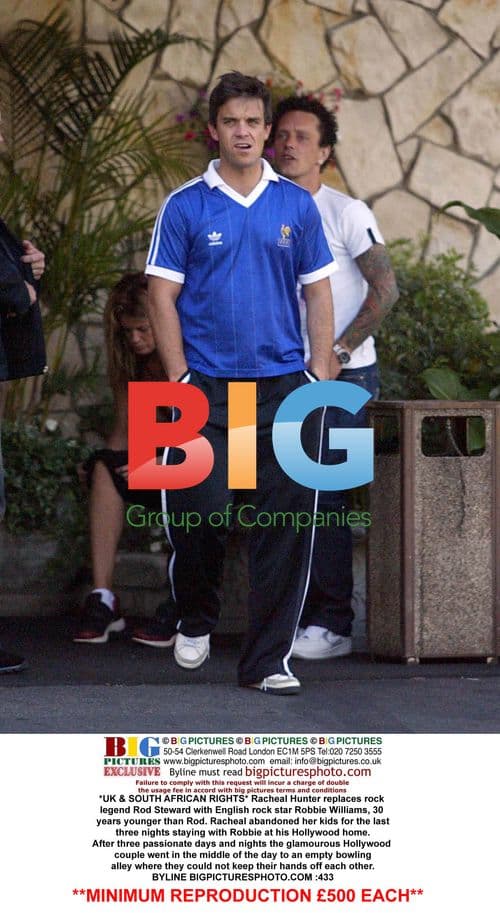 Racheal Hunter with Robbie Williams