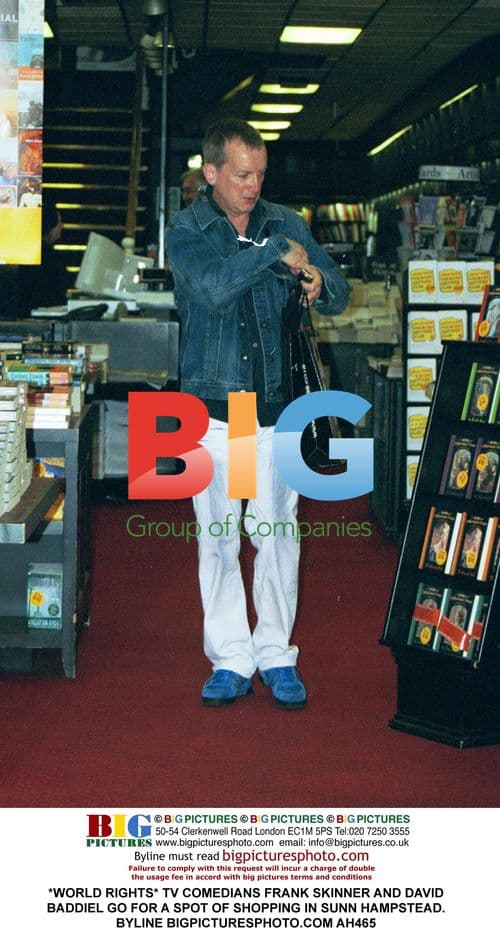 TV Comedians Frank Skinner and David Baddiel Shop in Hampstead