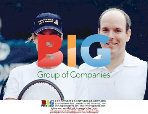 Prince Albert and Alexandra Kamp at Tennis Tournament