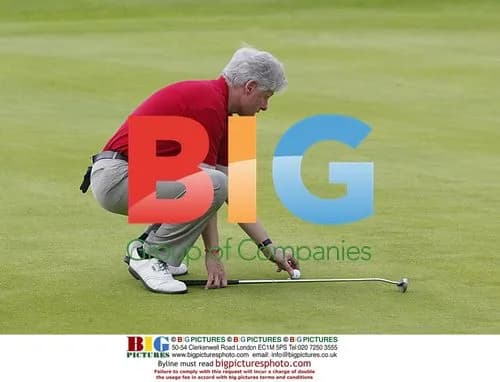 Bill Clinton at Charity Golf Event in Stockholm