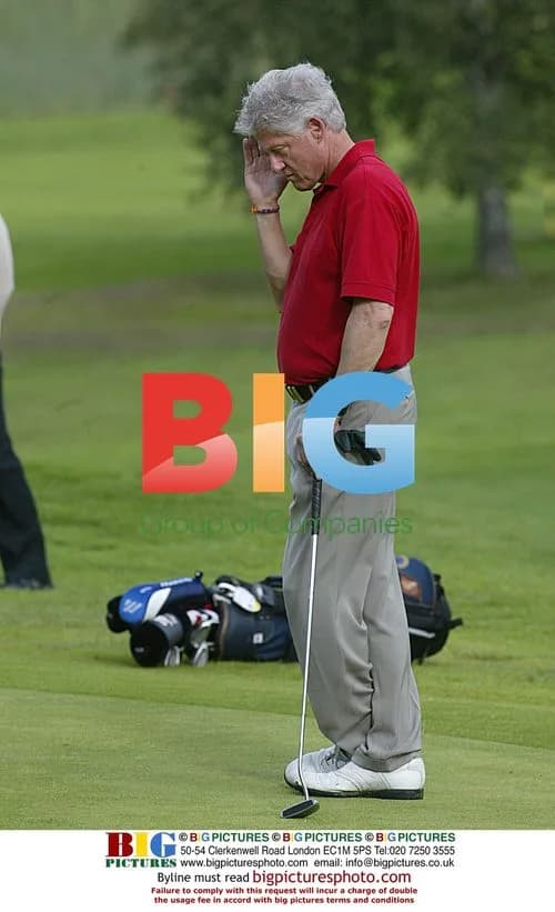 Bill Clinton at World Celebrity Golf in Stockholm