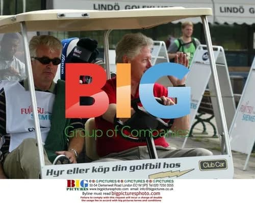 Bill Clinton at Celebrity Golf Event in Stockholm