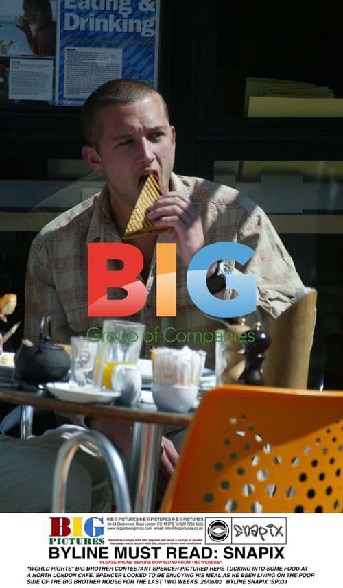 Big Brother's Spencer at North London Cafe