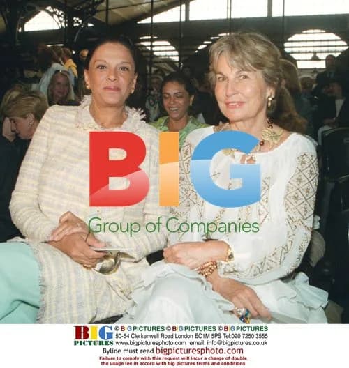 Betty Lagardere and Princesse Isabelle d'Ornano at Ungaro Haute Couture Show