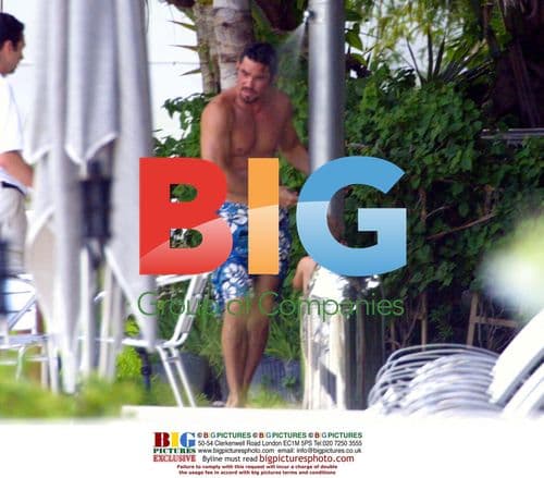 Dean Cain plays with son in Miami