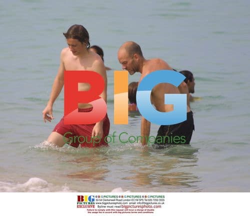 Michael Stipe and Boyfriend on Miami Beach