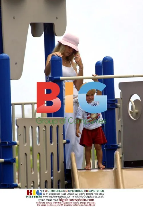 Samantha Torres out with son in Miami Beach