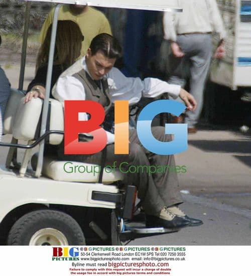 Johnny Depp on Set for 'Neverland'