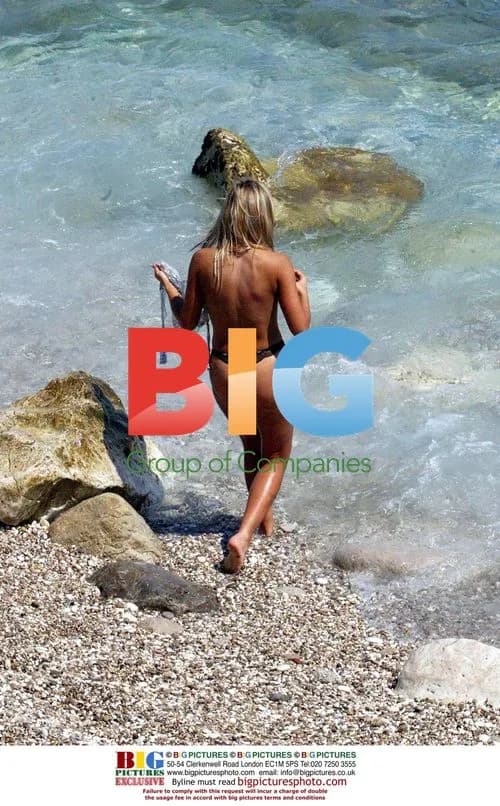 BLIND DATE star Emma Jones sunbathing in France