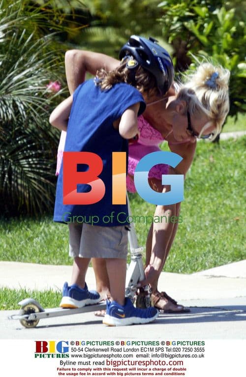 Pamela Anderson with sons in Santa Monica