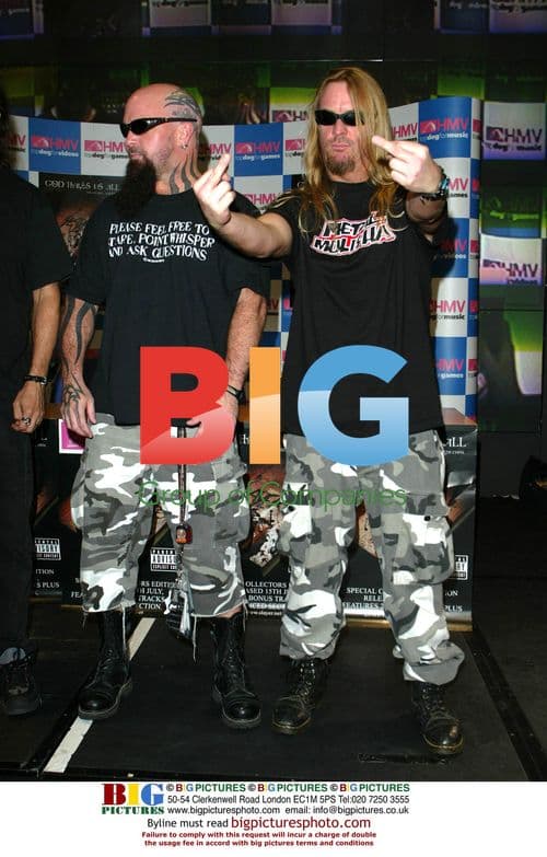 SLAYER band signs new CD at HMV in London